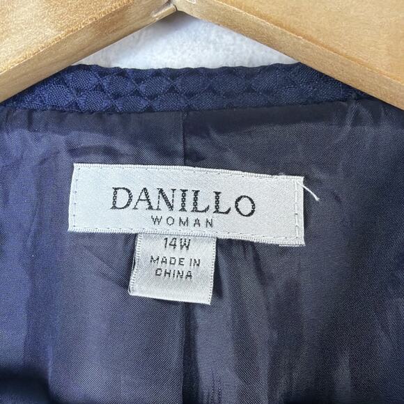 Women's Blazer career business jacket textured elegant 3/4 sleeve 14 W Large - Picture 6 of 11